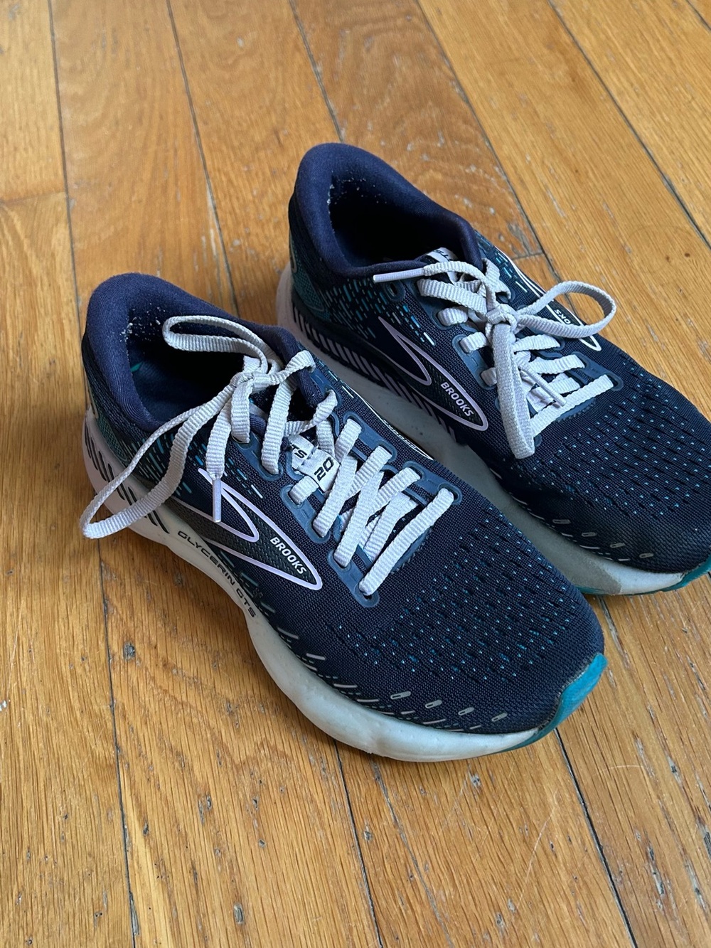 Brooks Women’s 5.5 Glycerin GTS 20 Running Navy Shoes Purple
